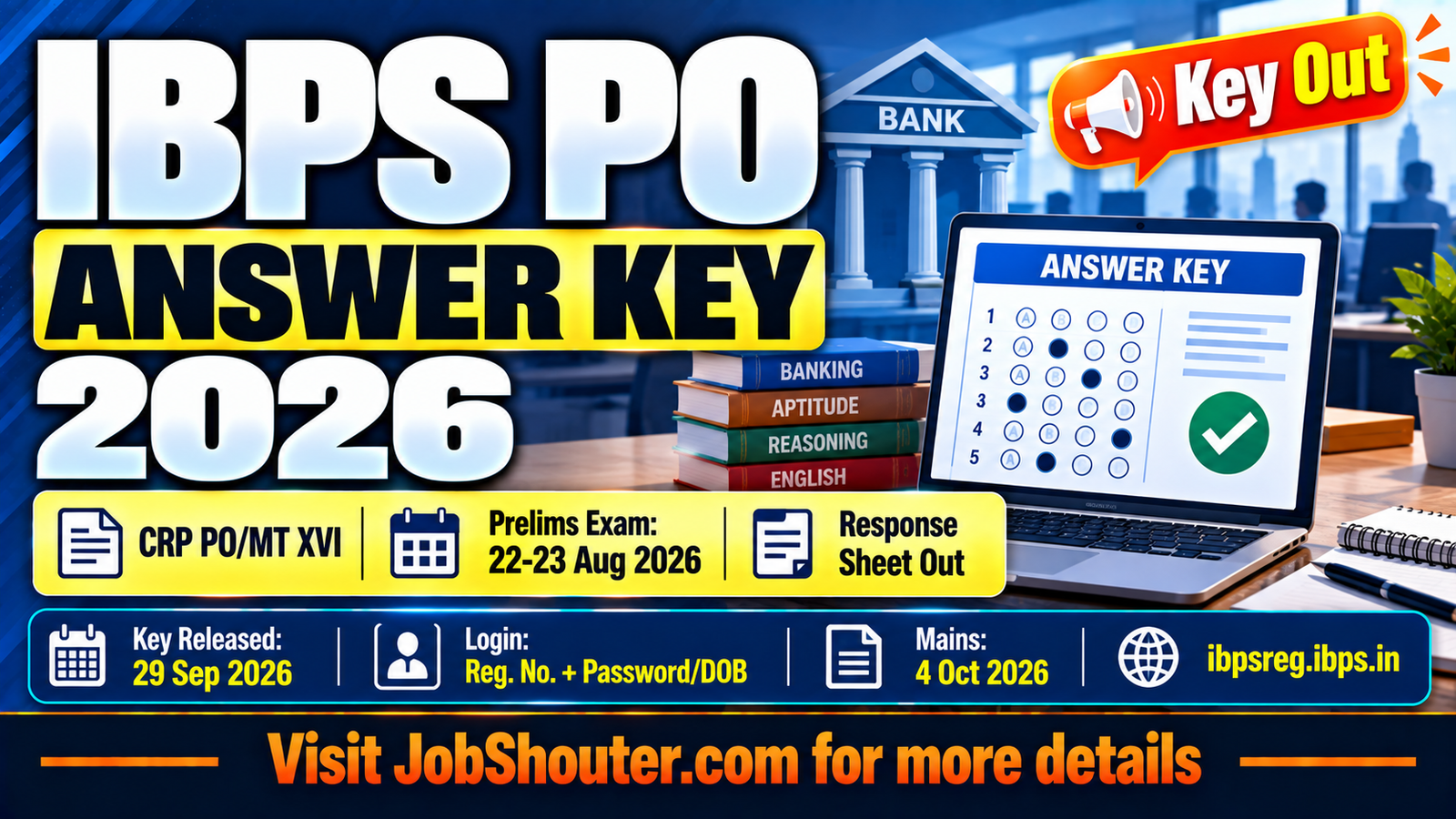 IBPS PO Answer Key 2026 - Prelims Response Sheet Out at ibpsreg.ibps.in