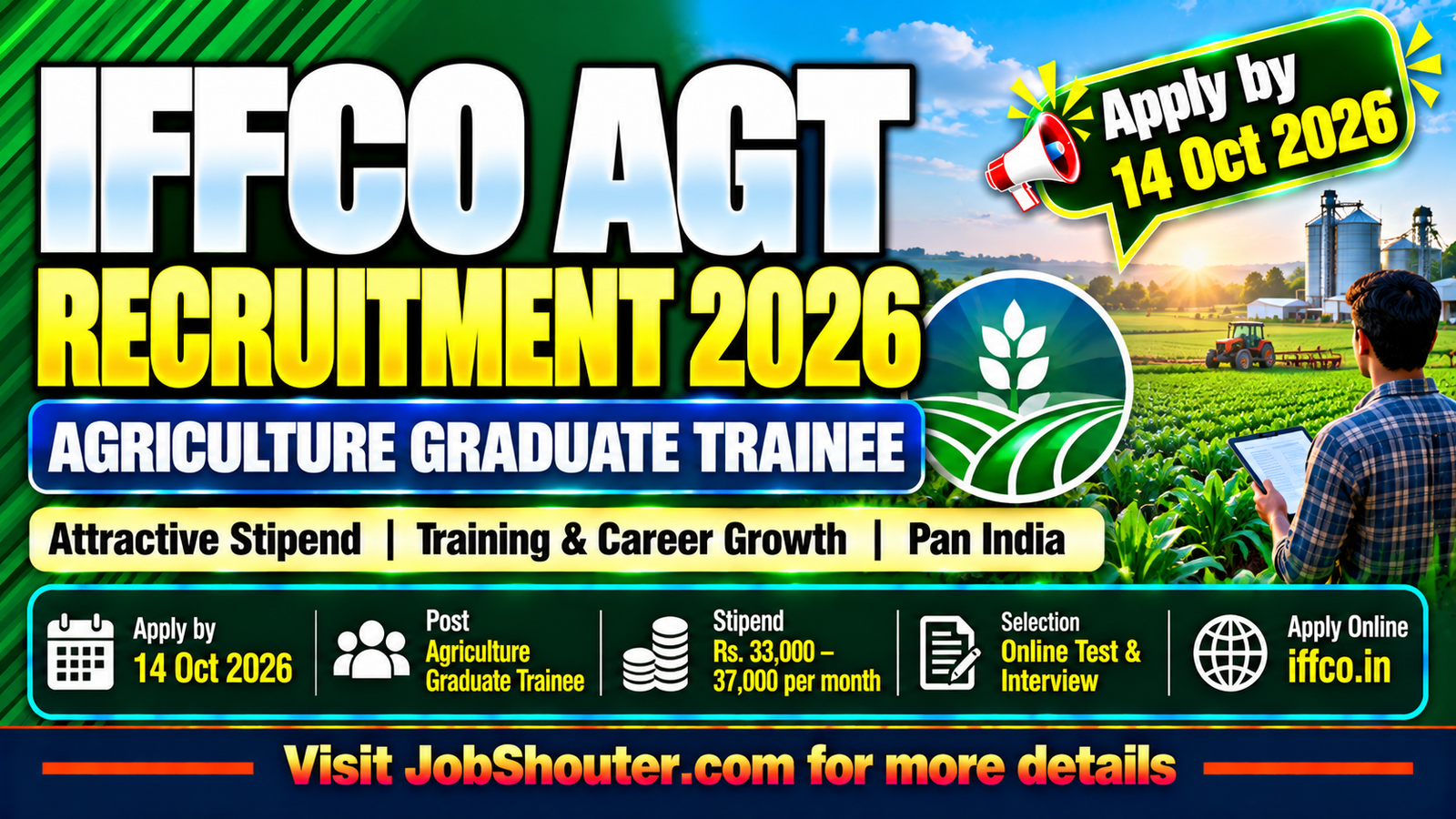 IFFCO AGT Recruitment 2026 - Apply Online Now