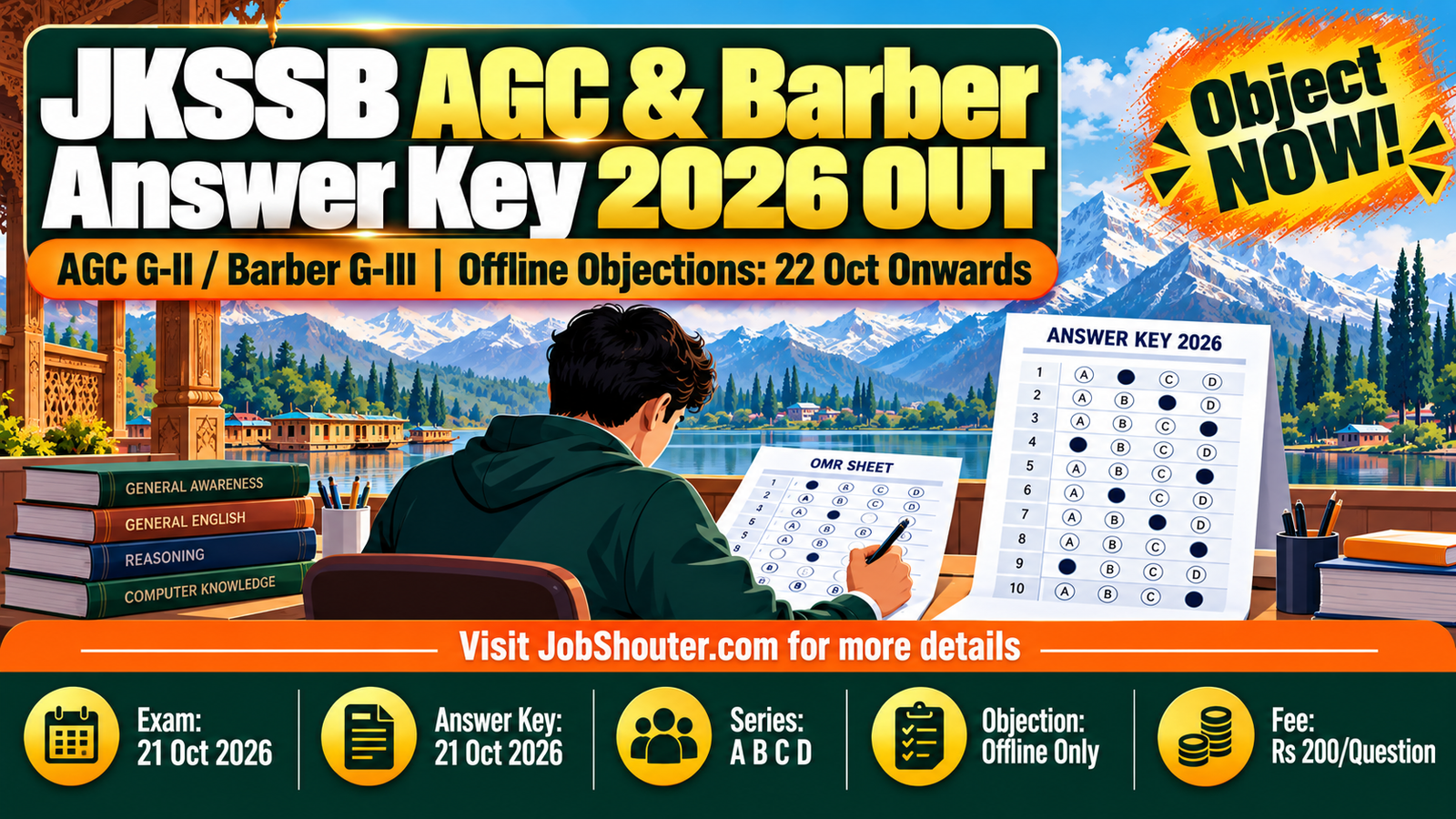 JKSSB AGC Barber Answer Key 2026 - Object Offline - Rs 200 Per Question