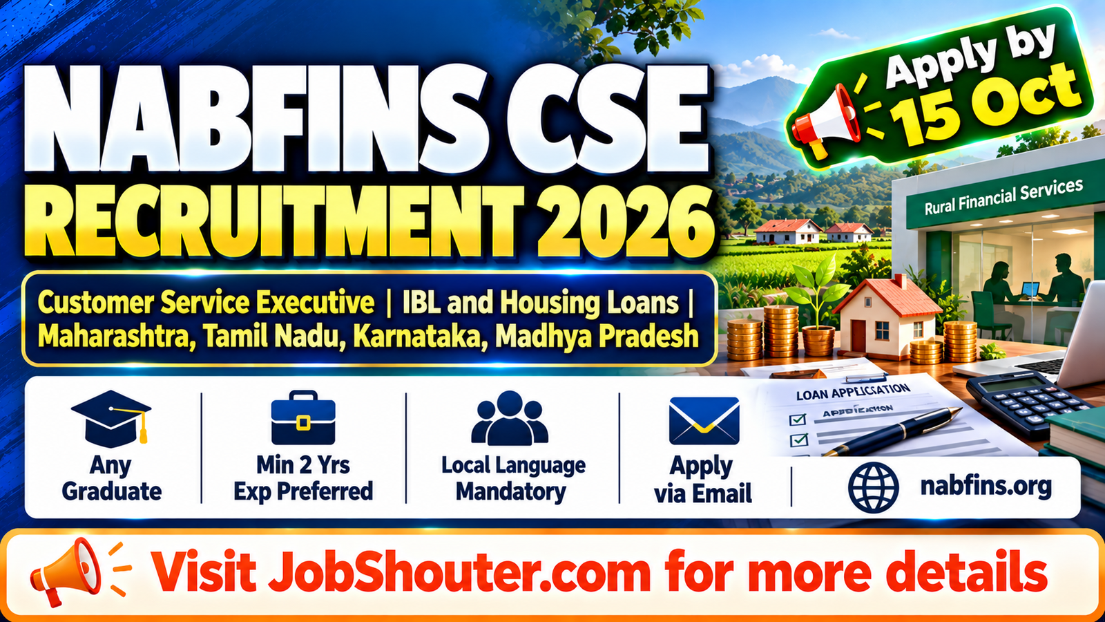 NABFINS CSE Recruitment 2026 - Apply for Customer Service Executive Posts