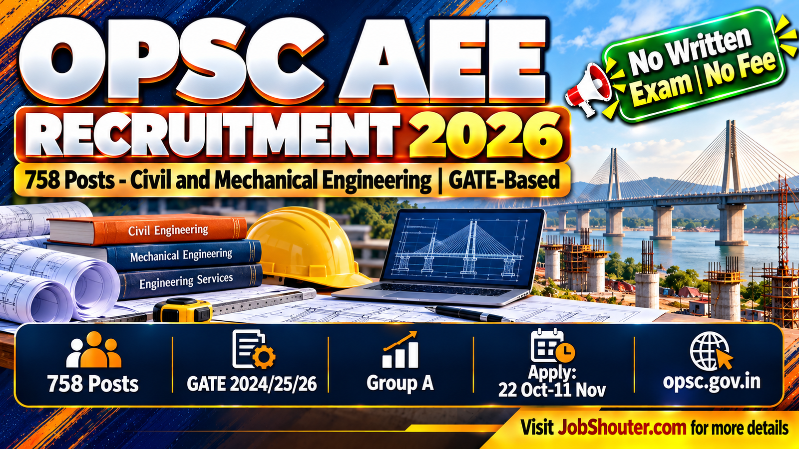 OPSC AEE Recruitment 2026 - 758 Posts - Apply Online 22 Oct-11 Nov