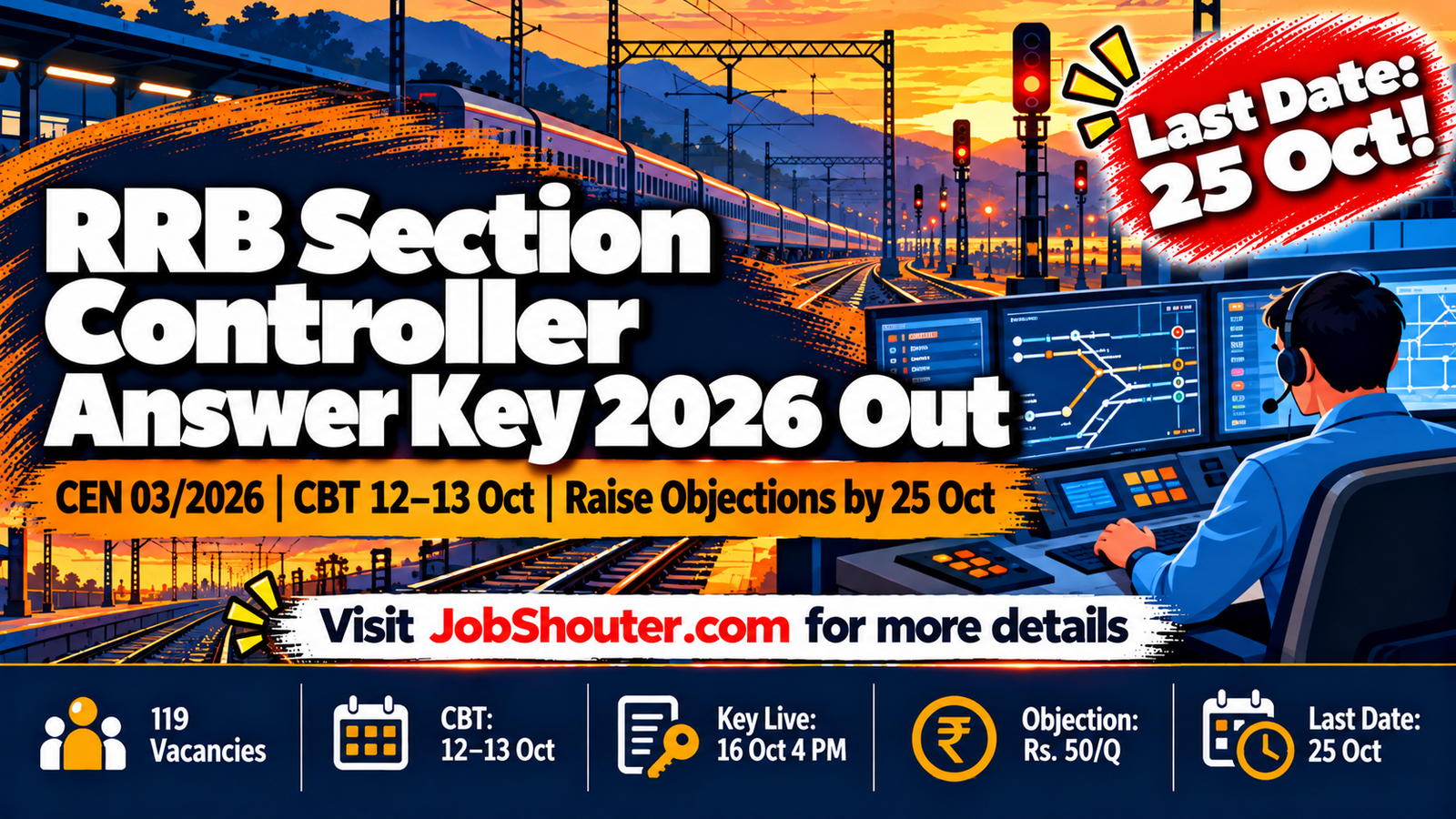 RRB Section Controller Answer Key 2026 Out - Raise Objections by 25 Oct