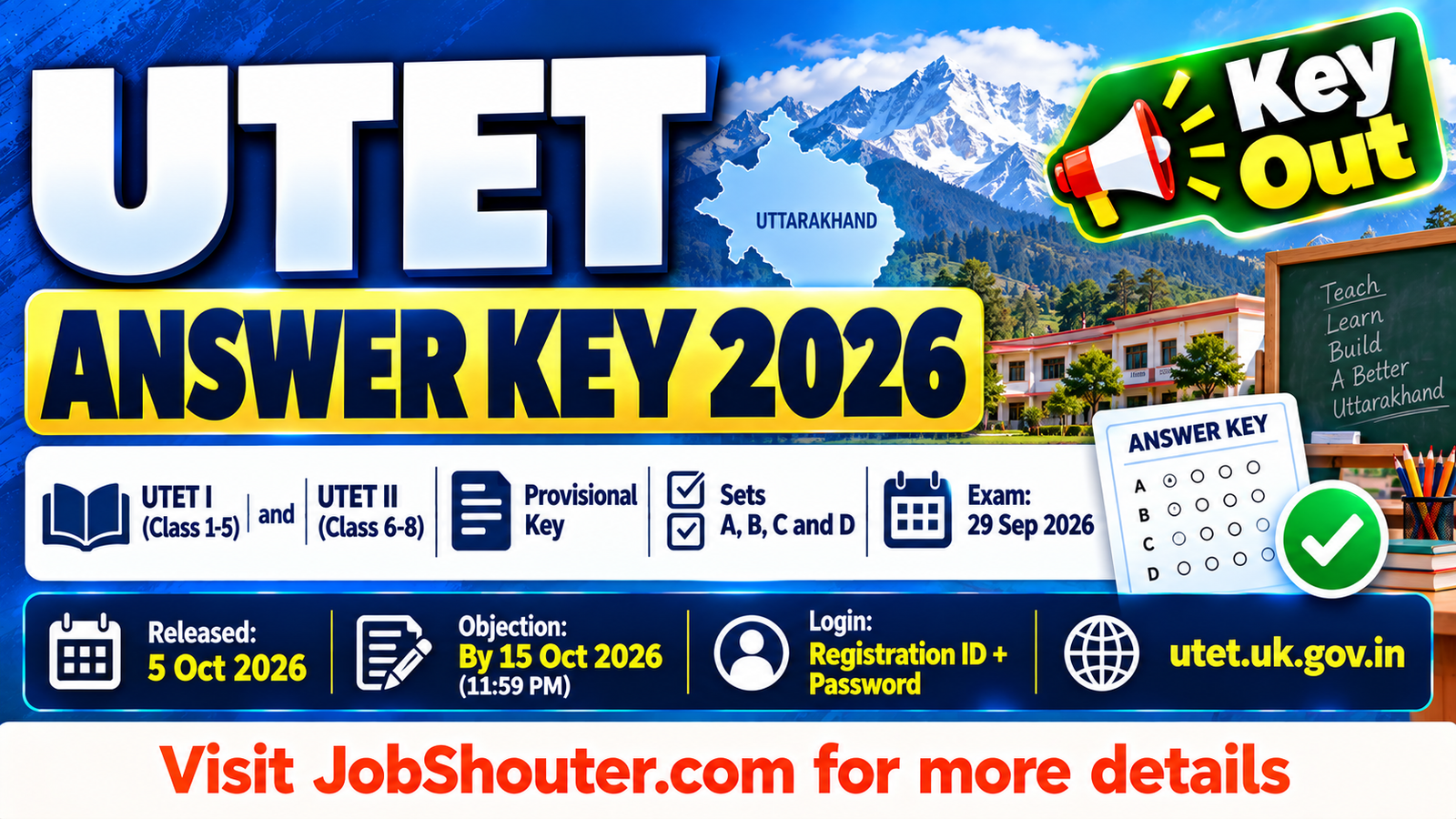 UTET Answer Key 2026 - Download UTET I and II Provisional Key - Object by 15 Oct
